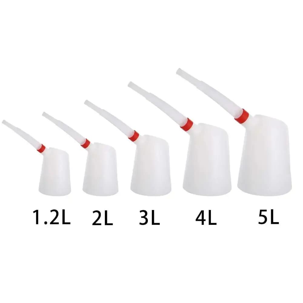 Pichet de mesure d'huile en plastique 1.2/2/3/4/5 litres avec bec verseur récipient huileur plastique huileur Pot d'huile pour voiture moto