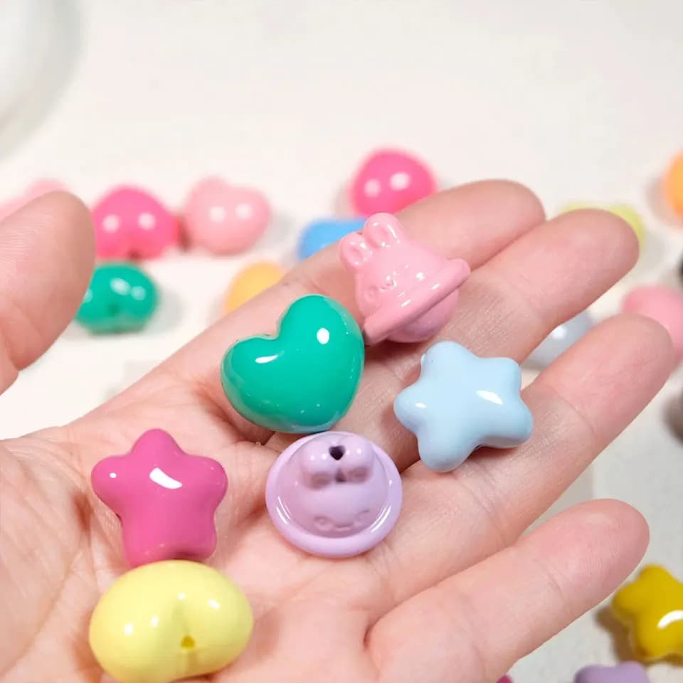 Lapin planète étoile amour coeur Kawaii perles pour la fabrication de bijoux bricolage décoration Bracelet collier téléphone chaîne cheveux corde accessoires