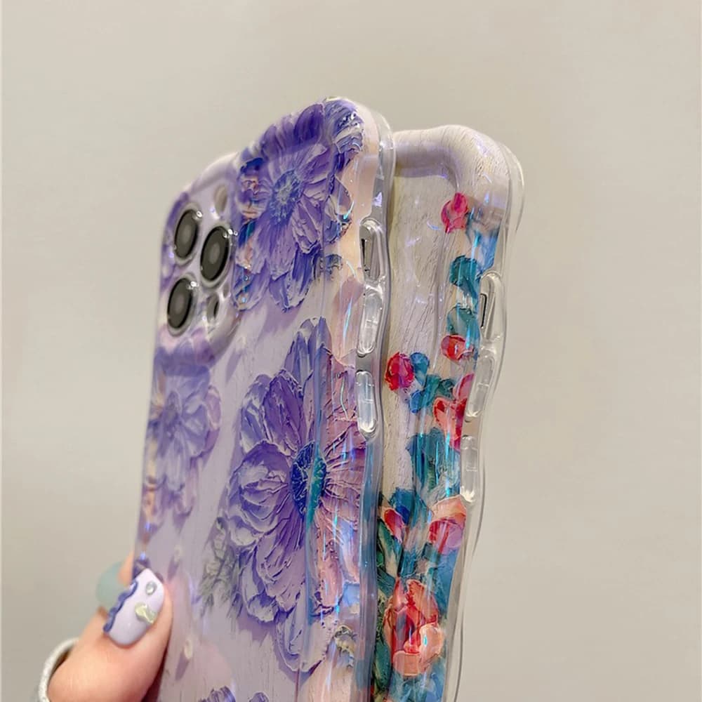 Coque de téléphone avec peinture à l'huile rétro