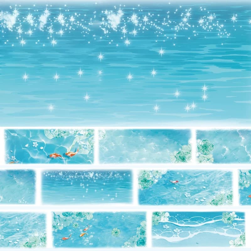 Ruban de masquage esthétique Kawaii Washi pour scrapbooking