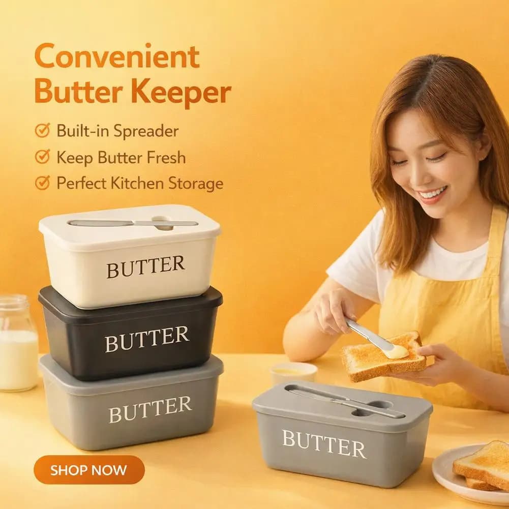 Pot à beurre en PP avec couvercle et spatule, boîte à beurre hermétique pour réfrigérateur, récipient de rangement moderne pour beurre, fromage à la crème