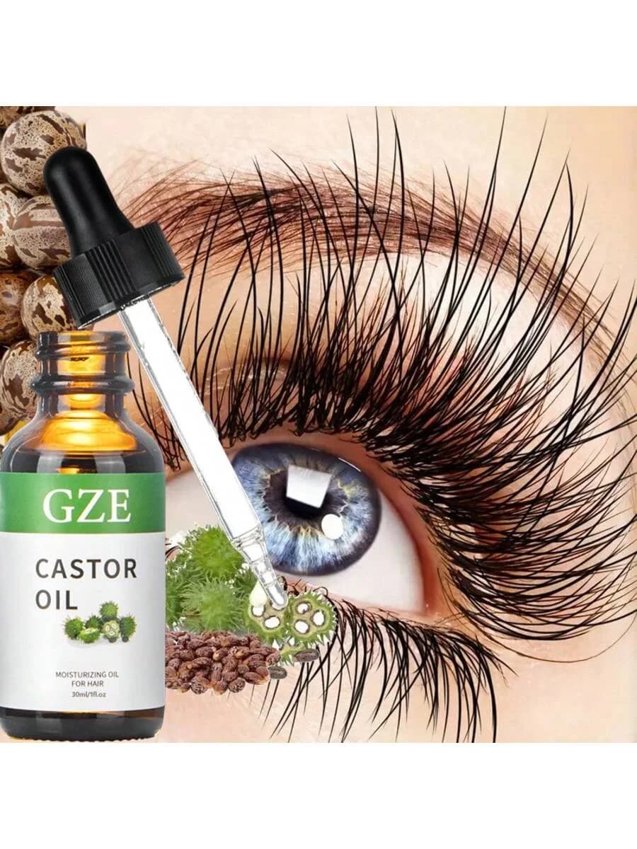 Huile de ricin Greflective (1oz) organique 100% pure et froide PMurcia sans hexane, croissance des cils, sourcils, cheveux Hydratant pour la peau