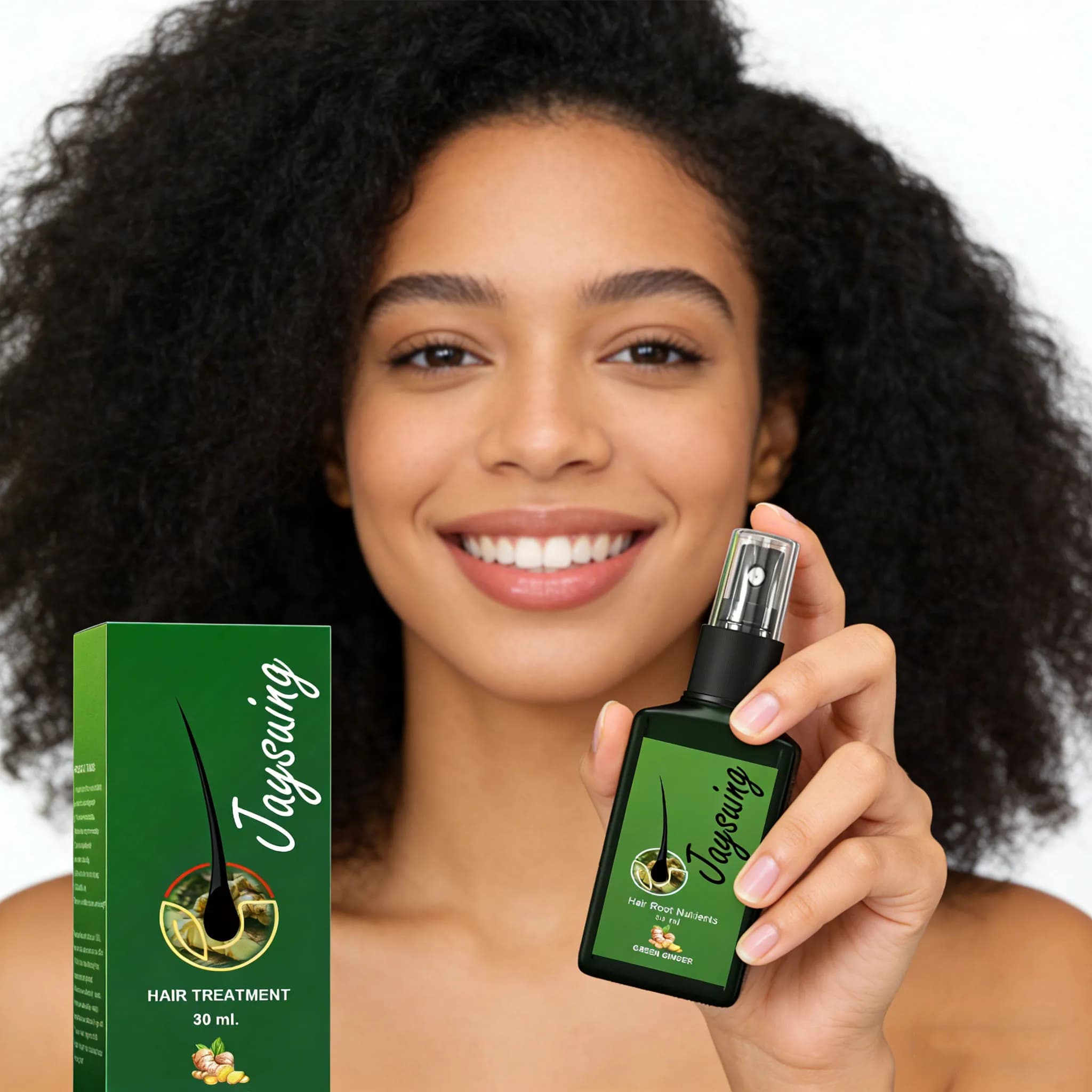 Spray Capillaire au Gingembre : Favorise la Croissance, Anti-Chute, Améliore les Cheveux Fins, Secs et Cassants, Nourrit les Racines et le Cuir Chevelu, Traitement Réparateur pour la Repousse des Chev