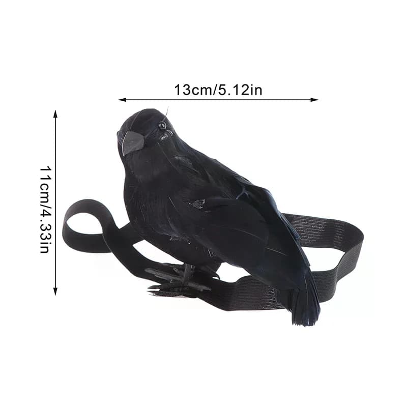 Simulation de corbeau noir avec bande élastique d'épaule