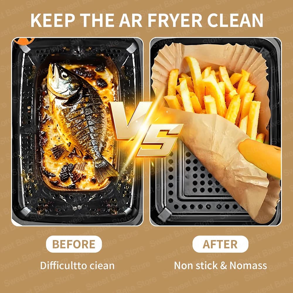Papier de cuisson jetable pour friteuse à air Philips Airfryer série 3000 Moulinex EZ 901820 Accessoires pour friteuse à air 5,2/3,1 L