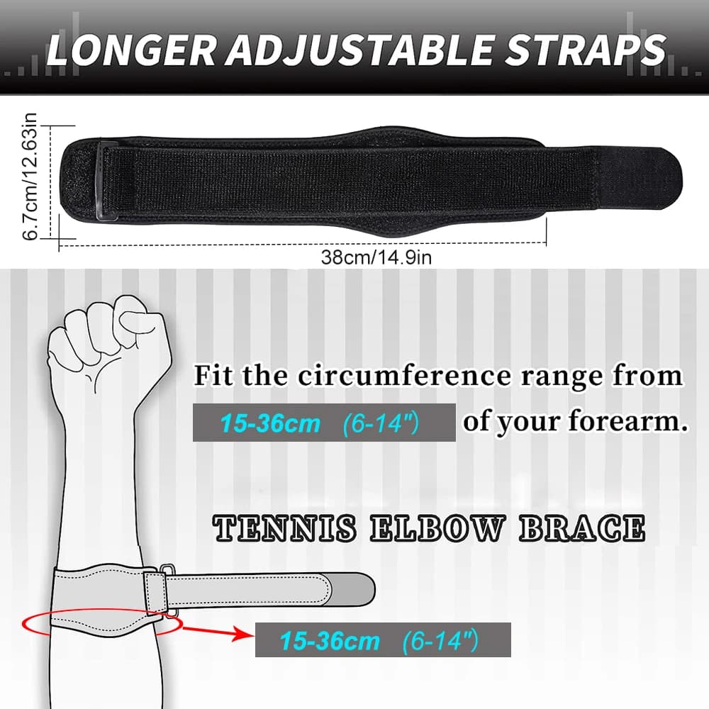 1 pièces attelles de coude de Tennis pour tendinite, sangles d'avant-bras de coude de golfeur et coussinet de Compression, enveloppes de soulagement de la bande de soutien du coude