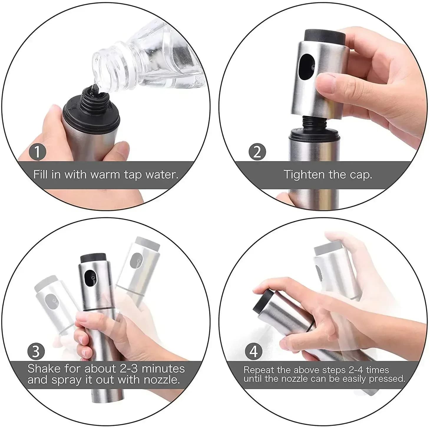 Diffuseur d'huile d'olive en acier inoxydable pour barbecue