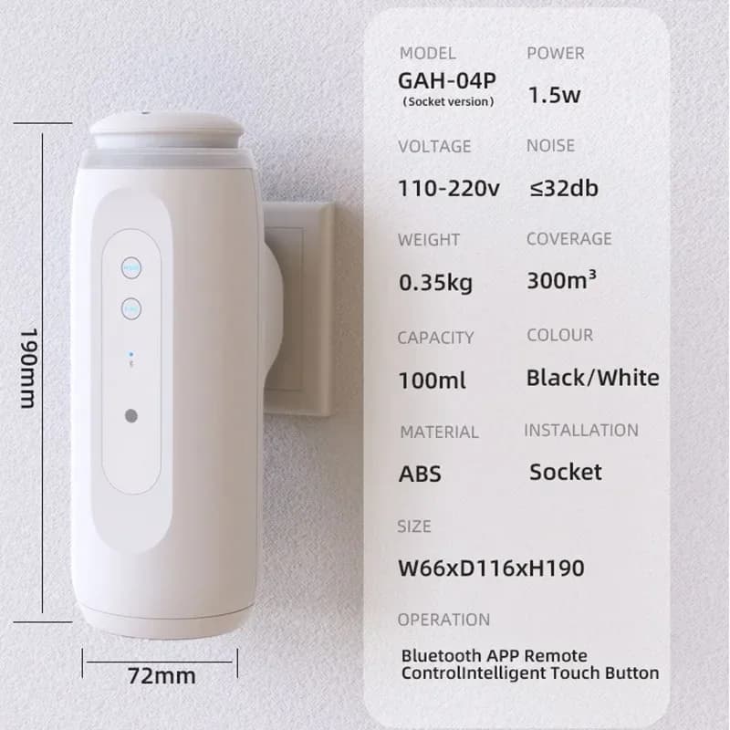 Diffuseur d'arôme Style prise veilleuse automatique Bluetooth