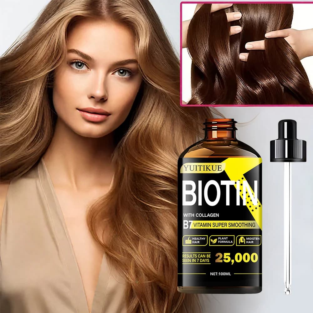 Huile de soin au collagène biotine 100 ml - Riche en vitamine B7