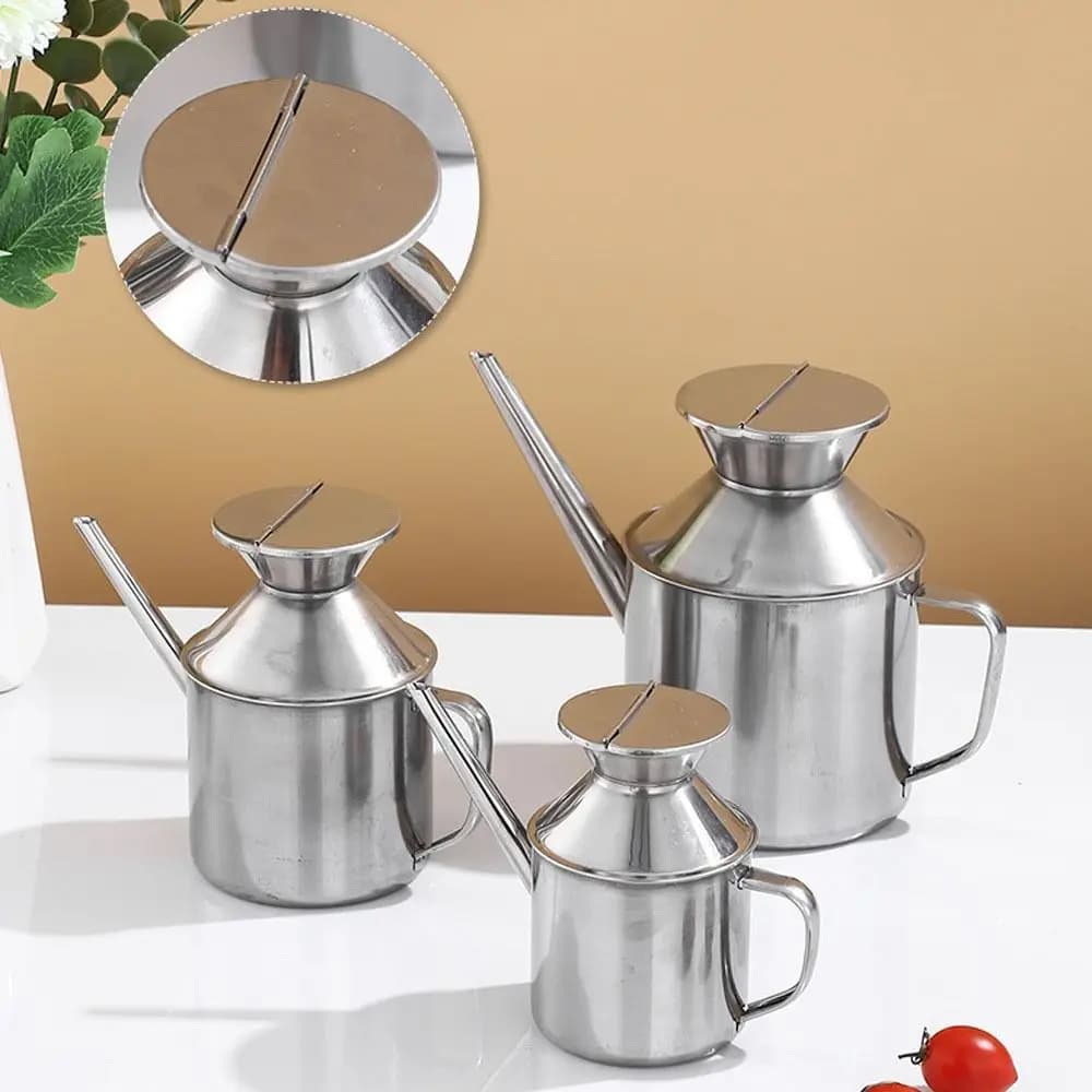 Bouteille d'huile en acier inoxydable, passoire de saindoux, conteneur de stockage, passoire d'huile de cuisson, filtre polyvalent Durable, réservoir de cuisine
