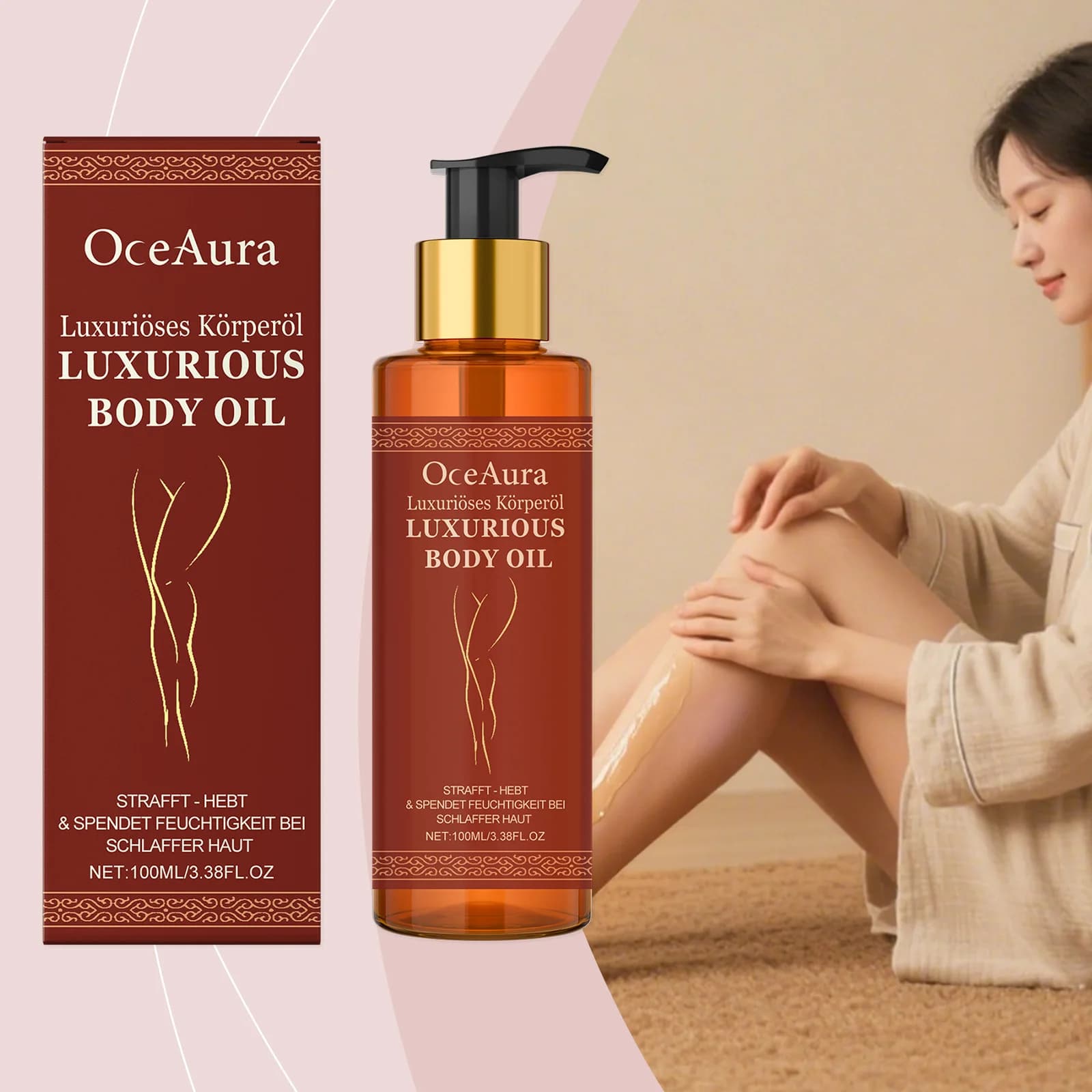 Huile de Massage Anti-Cellulite, raffermissante pour la peau, Anti-âge, rafraîchissante, pour l'abdomen et les cuisses, améliore l'élasticité