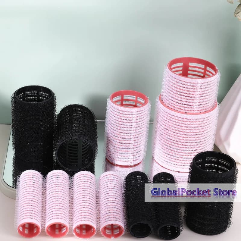 Ensemble de rouleaux à cheveux 6 pièces, auto-adhésifs, sans chaleur, différentes tailles, outil de coiffure pour boucler les cheveux sans chaleur