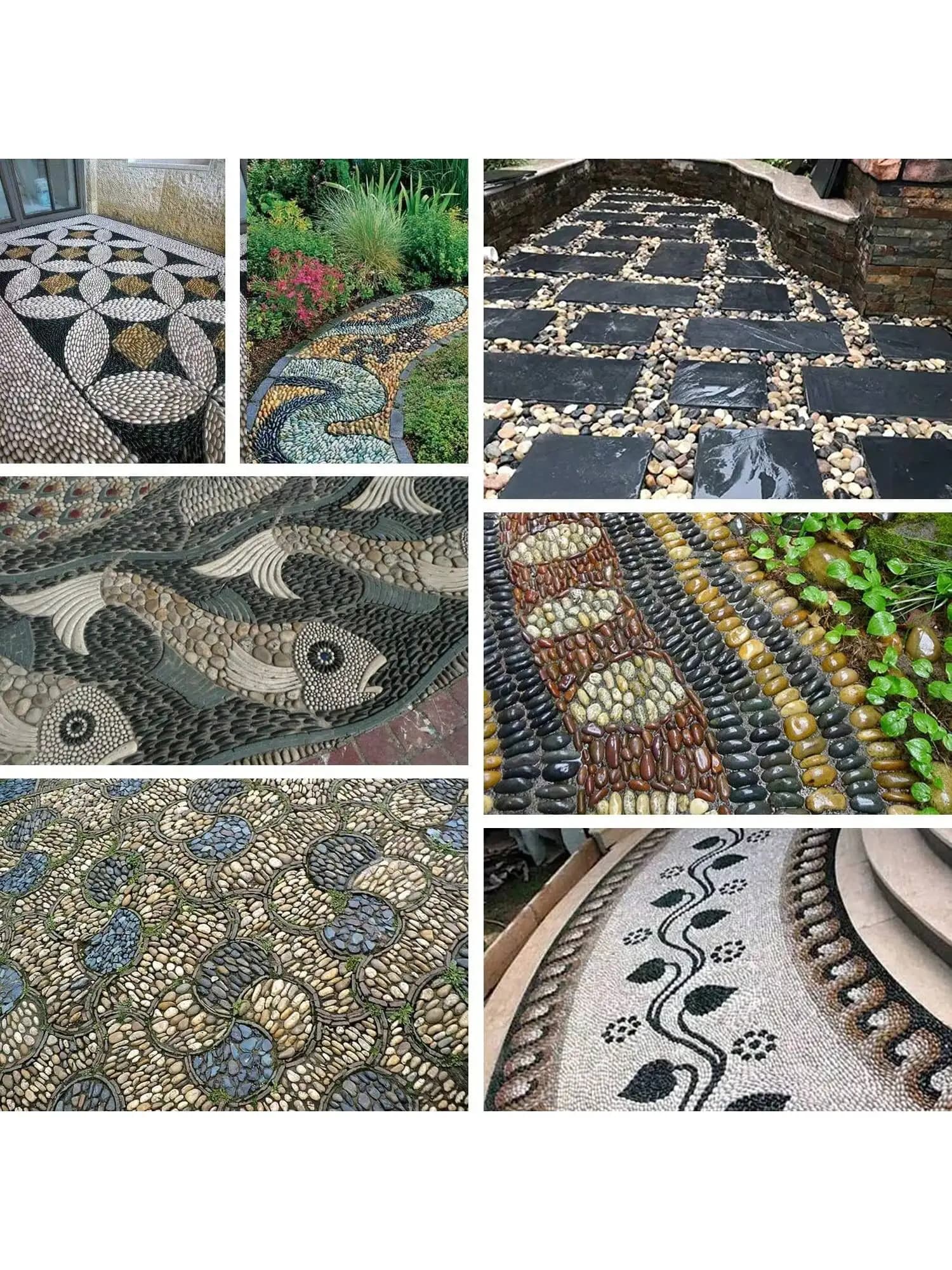 Roches de rivière, galets décoratifs, pierres d'aménagement paysager de jardin, remplissage de gravier pour la décoration de la maison, parterre de fleurs, plante d'aquarium