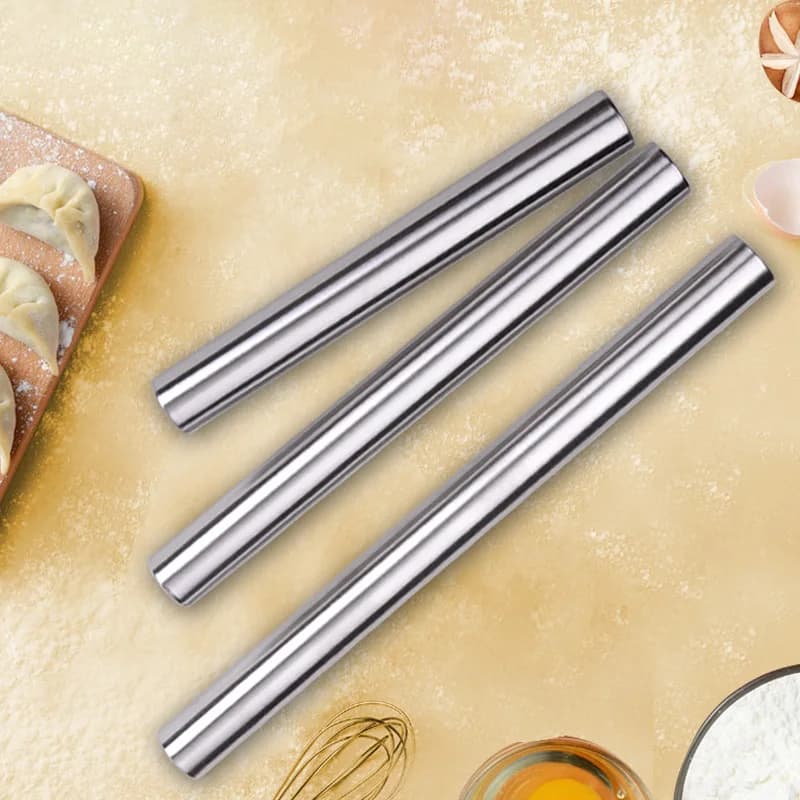 Rouleau à pâtisserie en acier inoxydable