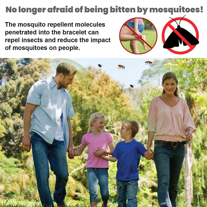 Bracelet anti-moustiques unisexe