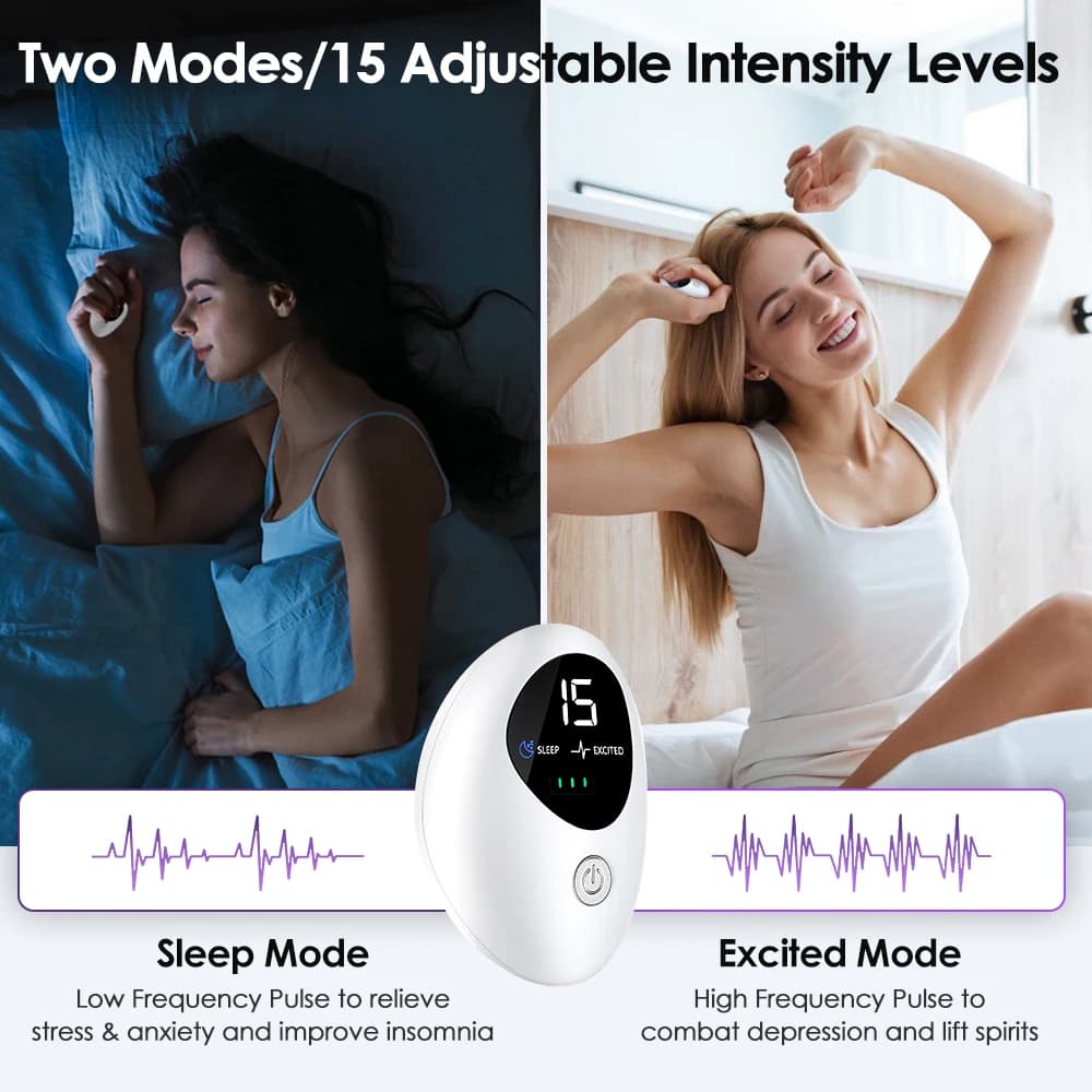 Nouvel aide au sommeil, soulage l'insomnie, dispositif d'hypnose portatif CES, Stress Mental, l'anxiété, dépression, élimine la relaxation du cerveau, sommeil rapide