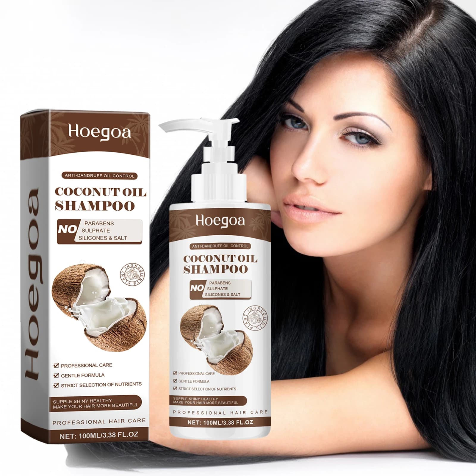 Shampoing à l'huile de noix de coco