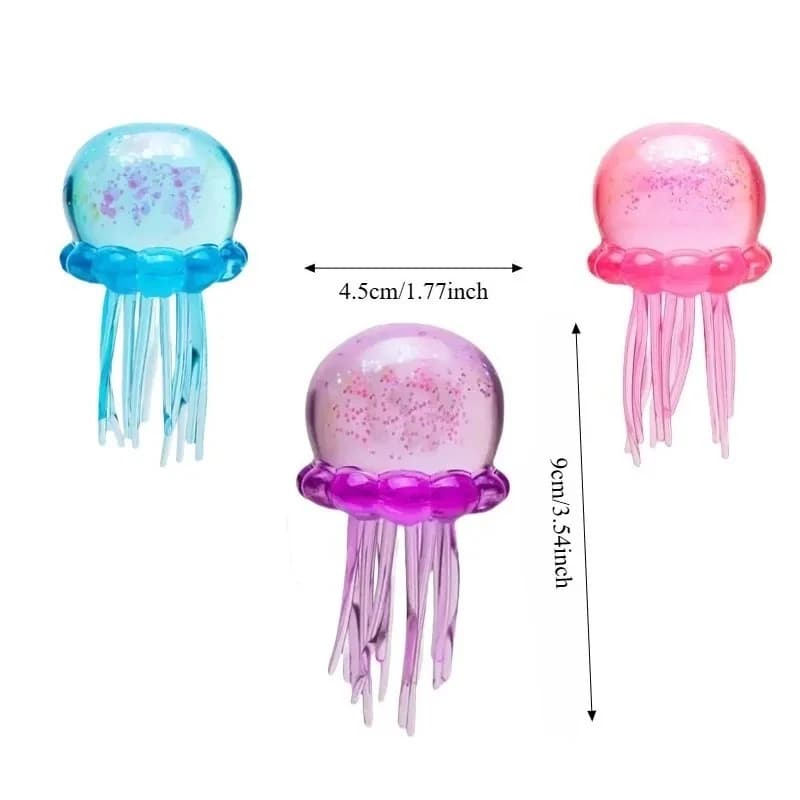 Jouet Squishy Méduse en Maltose, Doux et Mignon, Anti-Stress, Relaxant, Balle Fidget Amusante, Cadeau pour Amis