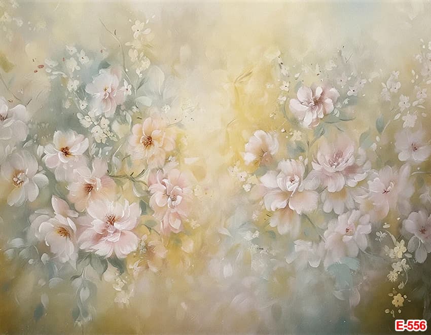 Peinture à l'huile fleurs décors abstrait Floral nouveau-né femme enceinte Portrait bébé douche fond Art Photo photographie