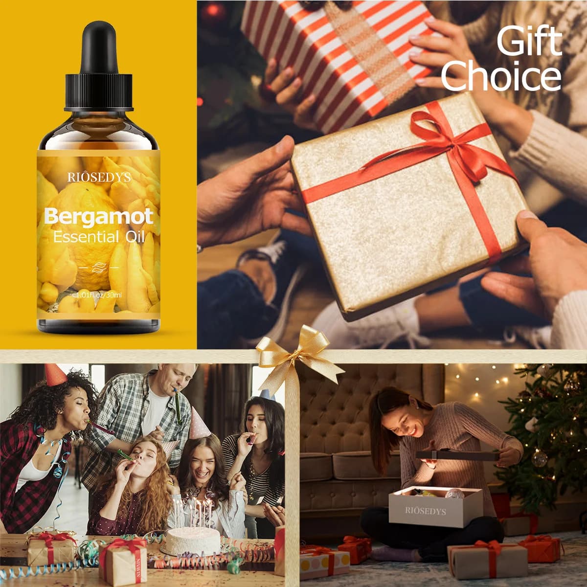 Huile essentielle de bergamote, une formule de parfum premium, adaptée au massage corporel et aux soins capillaires et à l'aromathérapie.