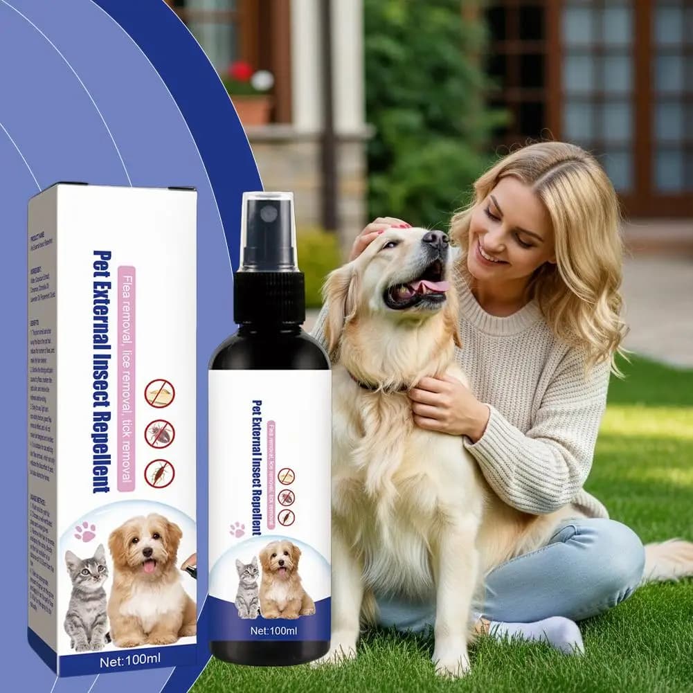 Gouttes anti-puces pour chiens et chats, insecticide, spray anti-puces et poux, formule concentrée anti-puces et tiques, 100ml