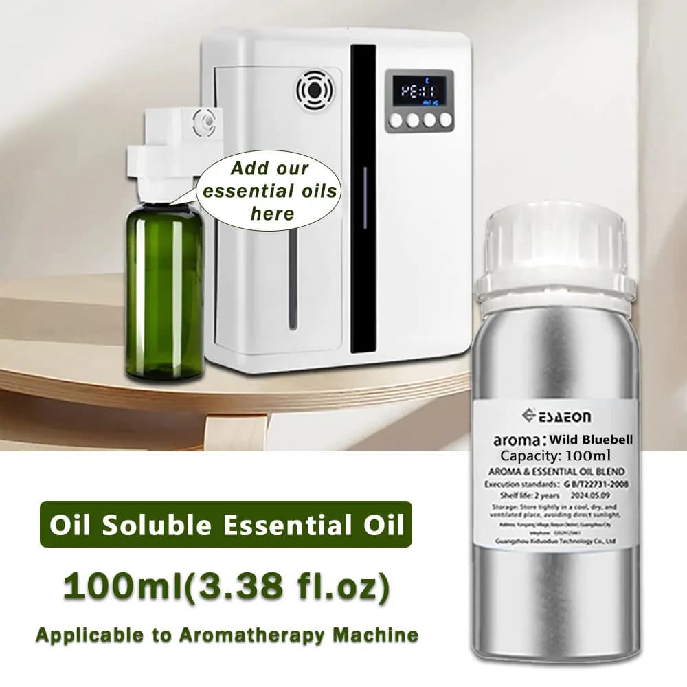 ESAEON 100ml (3.38 fl.oz) Huiles Essentielles Wild Bluebell Shangri-La - Pour Tous les Diffuseurs Sans Eau, Machines à Arômes, Aromathérapie par Bâtonnets