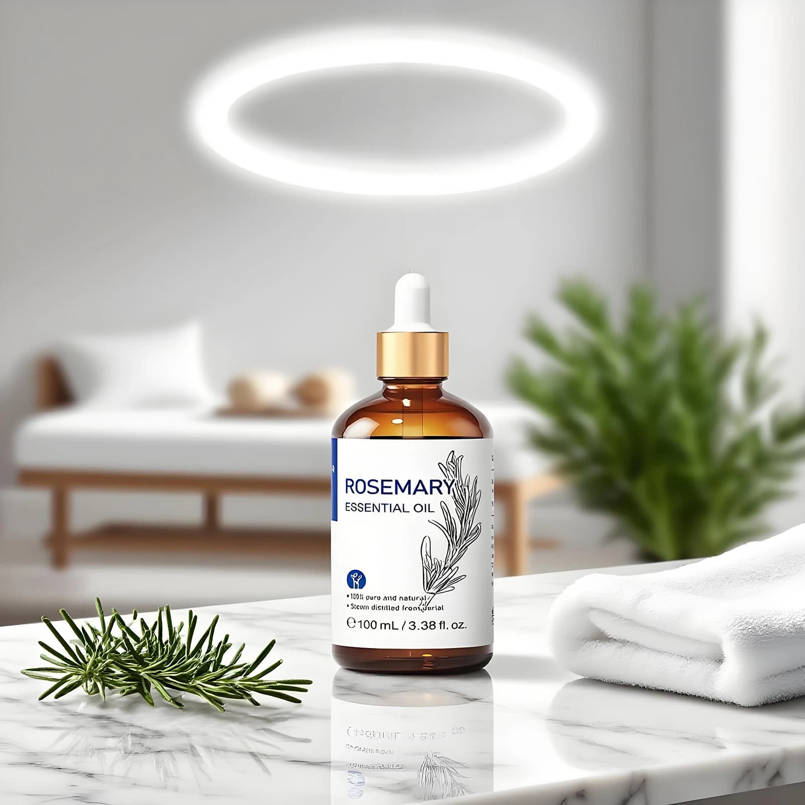 HIQILI Huiles essentielles d'eucalyptus citronné 100 ml, 100 % pures, pour diffuseur/humidificateur, parfum d'intérieur, désodorisant pour voiture