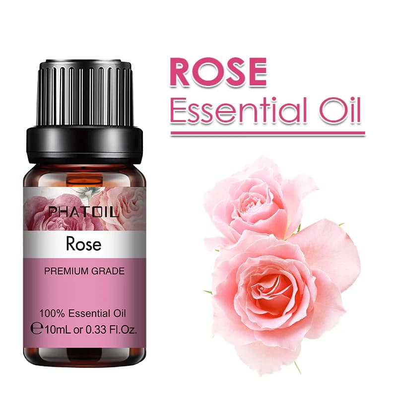 PHATOIL 10ml huiles essentielles de roses naturelles pures pour humidificateurs diffuseur Yoga méditation Ylang bergamote lavande vanille romarin