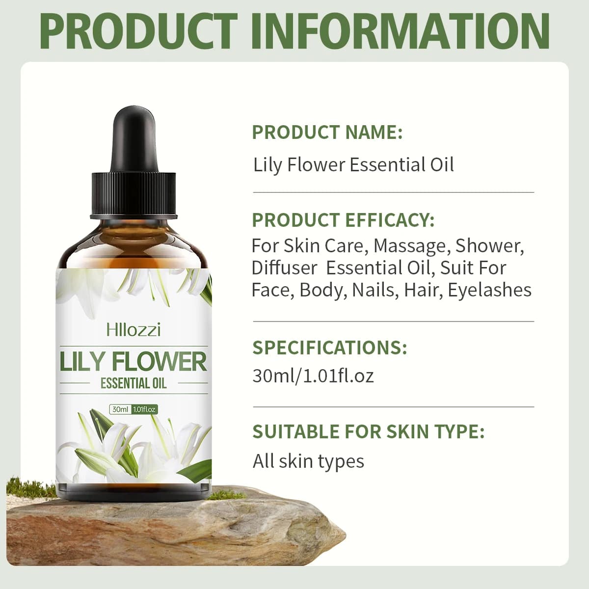 Huile essentielle de fleur de lys 30 ml, adaptée aux soins du corps, aux soins du visage, aux humidificateurs, aux diffuseurs, à l'aromathérapie, à la fabrication de savon DIY