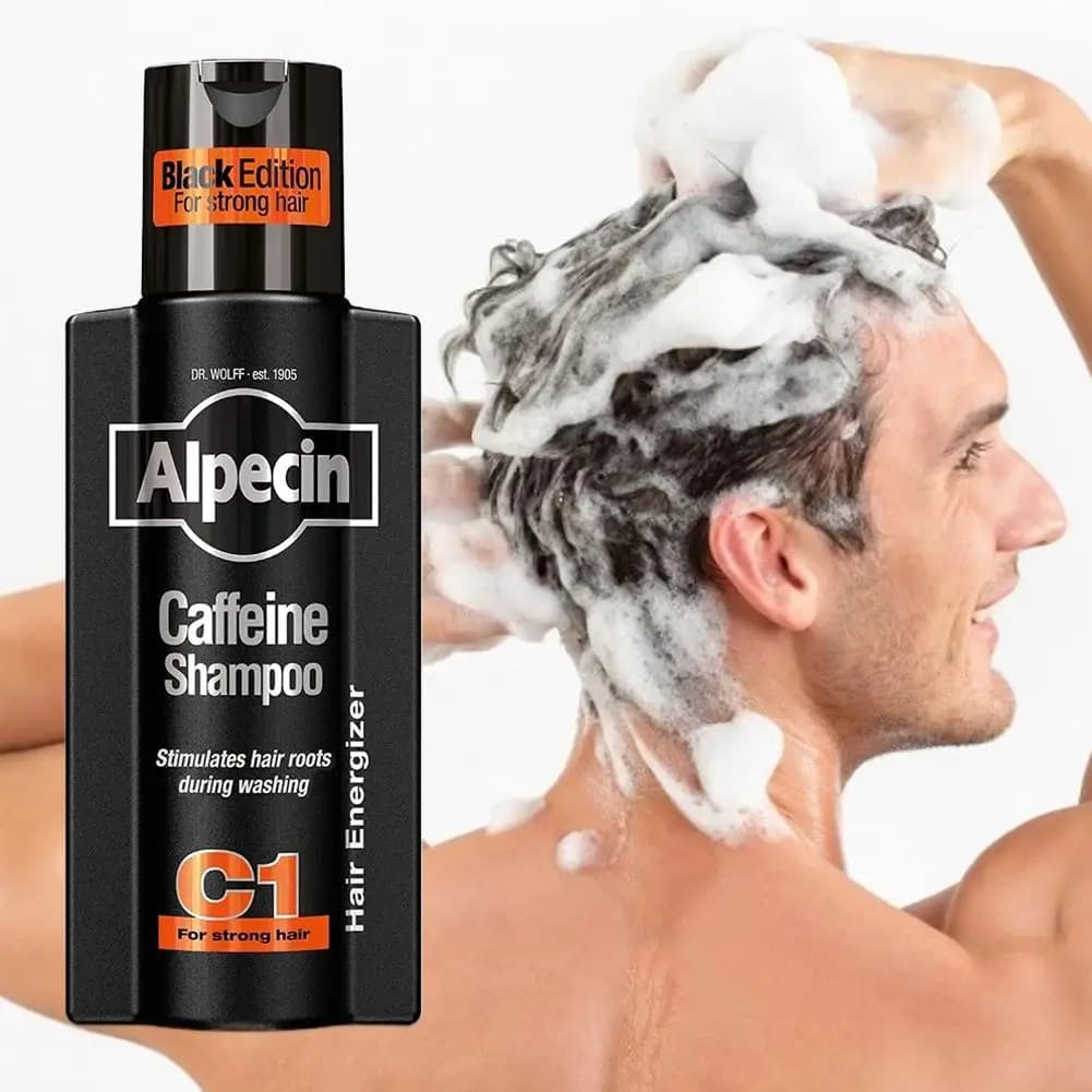 Shampoo pour hommes aux plantes naturelles et caféine, anti-chute de cheveux, anti-pelliculaire, apaisant le cuir chevelu, soin nourrissant, traitement capillaire