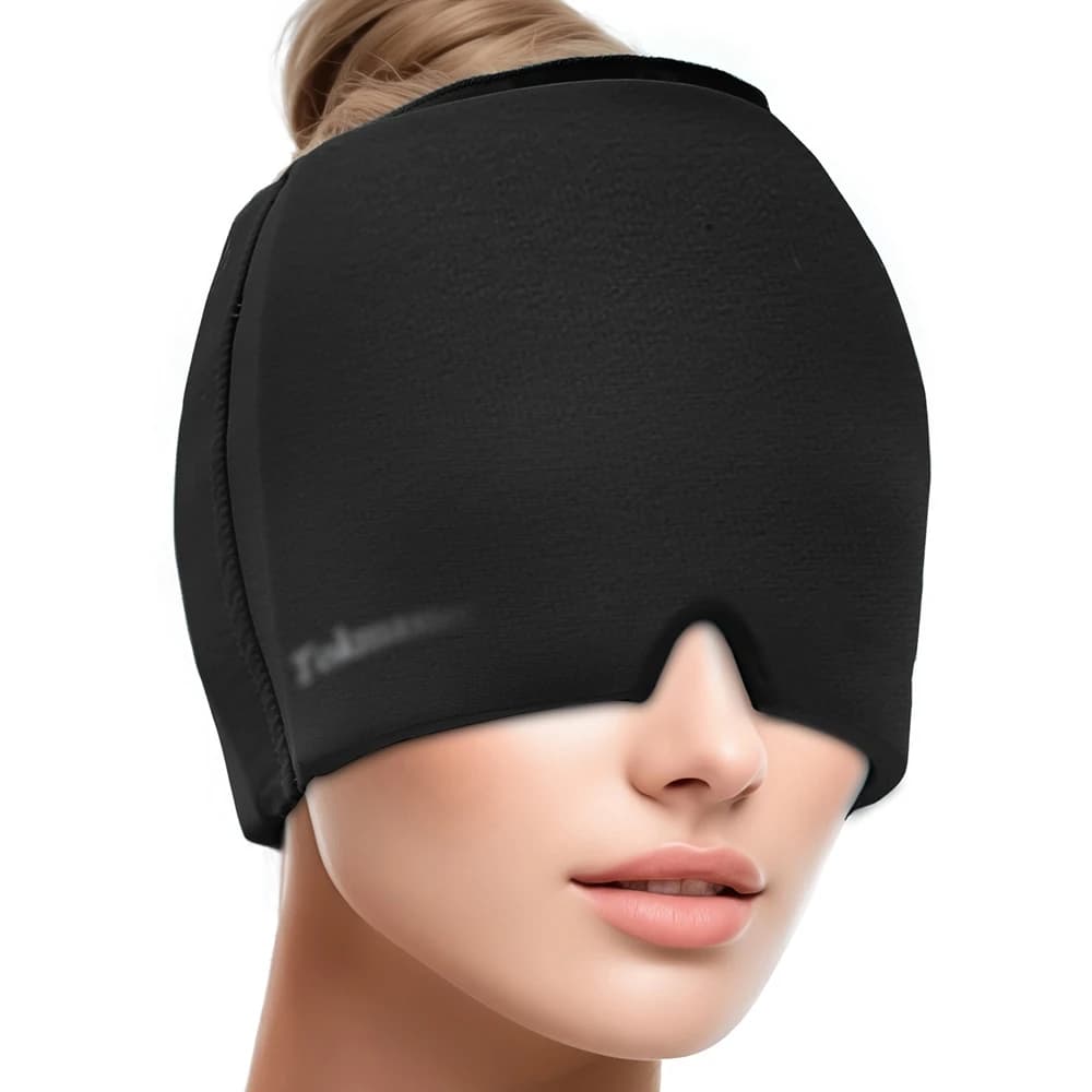 Bandeau de soulagement pour maux de tête et migraines, avec gel et glace, chaud et froid, masque pour les yeux, pour les sinus, les yeux gonflés et le soulagement du stress et de la tension