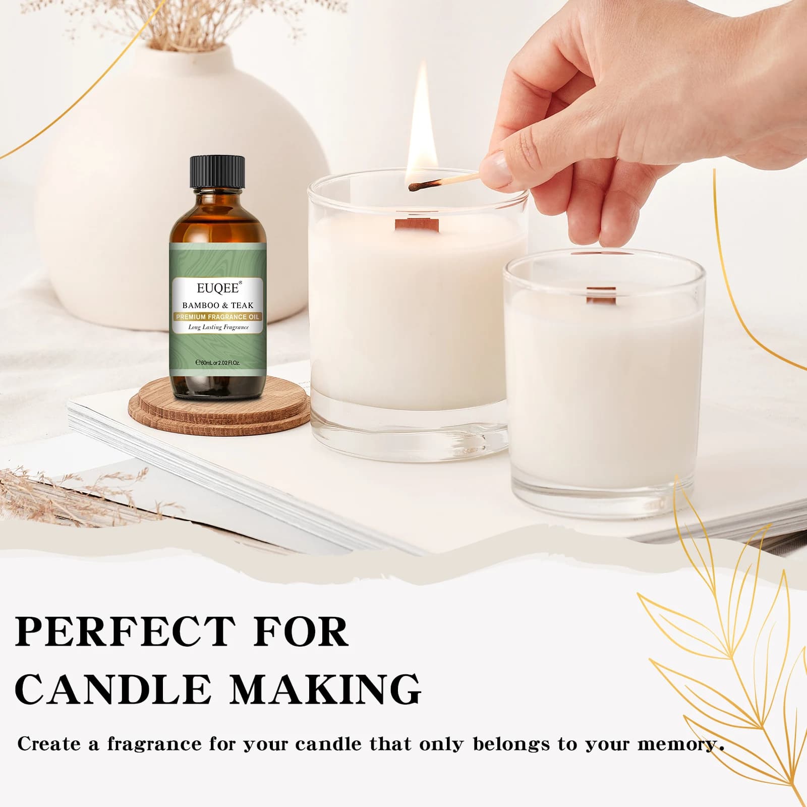 EUQEE Huile parfumée pour homme de qualité supérieure pour la fabrication de savon et de bougies, aromathérapie, parfum boisé pour parfum domestique, arôme de cuir de rhum de baie