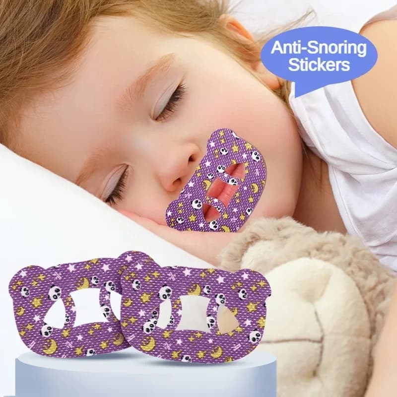 Autocollants Anti-ronflement pour enfants et adultes, 30 pièces, sommeil nocturne, lèvre, nez, amélioration de la respiration, Patch correcteur de bouche, bande d'orthèse