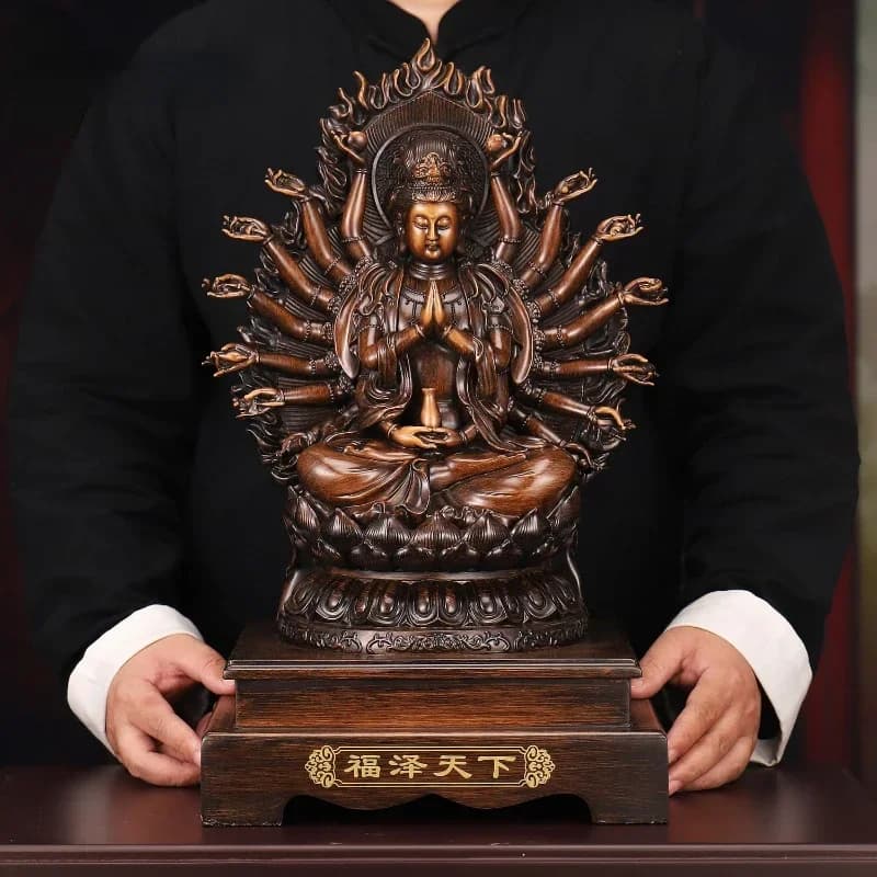 Déesse de la miséricorde Bodhisattva ornements attirer la richesse mille mains
