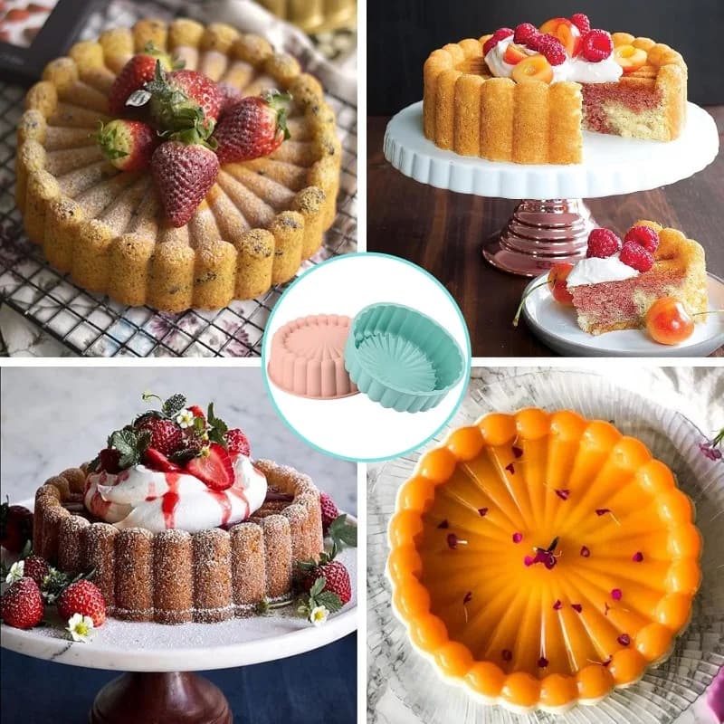Moule à gâteau en silicone en forme de tournesol, antiadhésif, réutilisable, rond, pour gâteaux, pains et tartes, idéal pour la cuisson du chocolat, des gâteaux, des tartes et des pains.