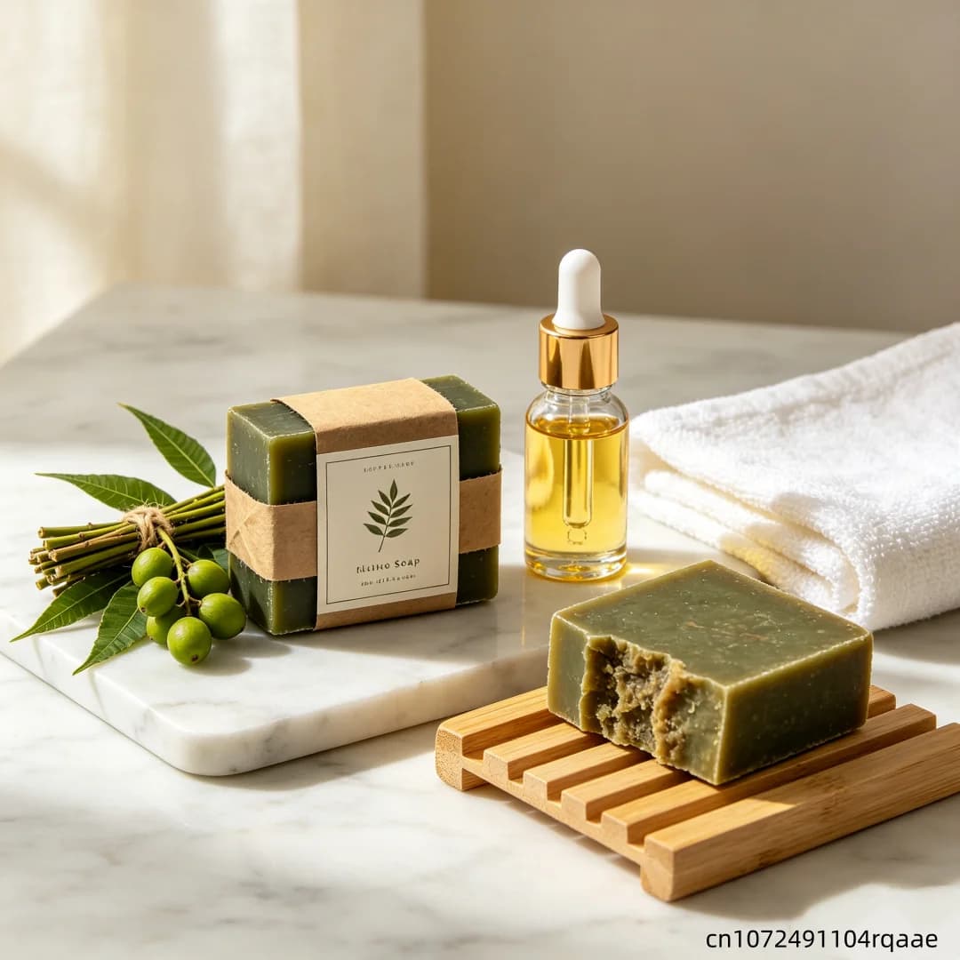 Huile de Neem à parfum végétal naturel et doux pour le bain