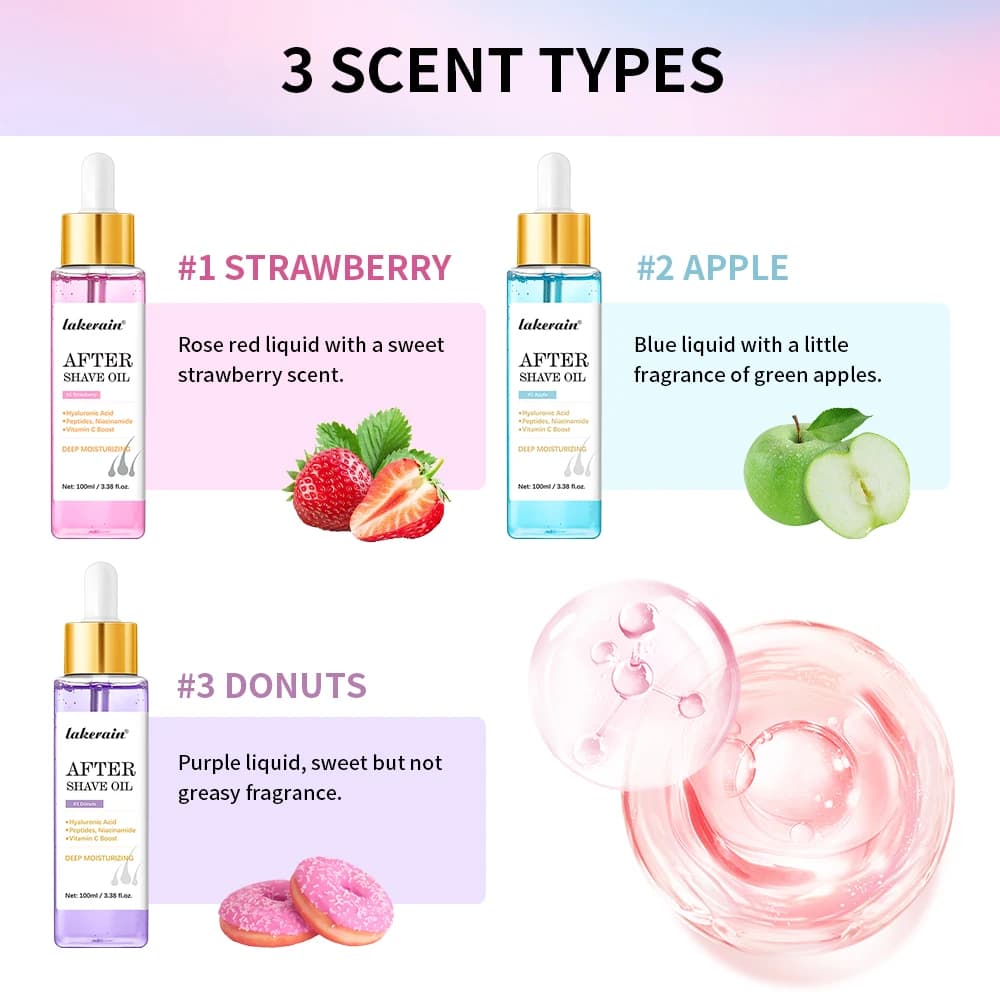 Huile de fraise après-rasage pour femmes, pour une peau lisse, hydrate, service doux, huile de rasage, huile de fraise vraiment après-rasage ﻿ Soins de la peau