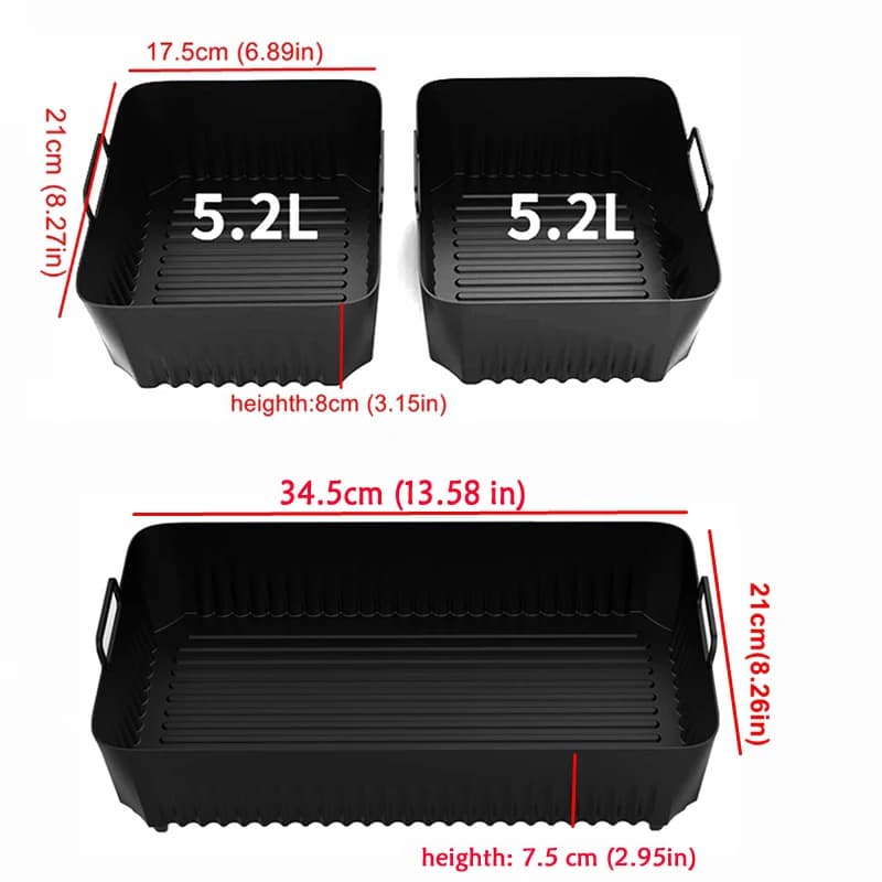 Grandes doublures en silicone pour friteuse à air Ninja Flex Drawer