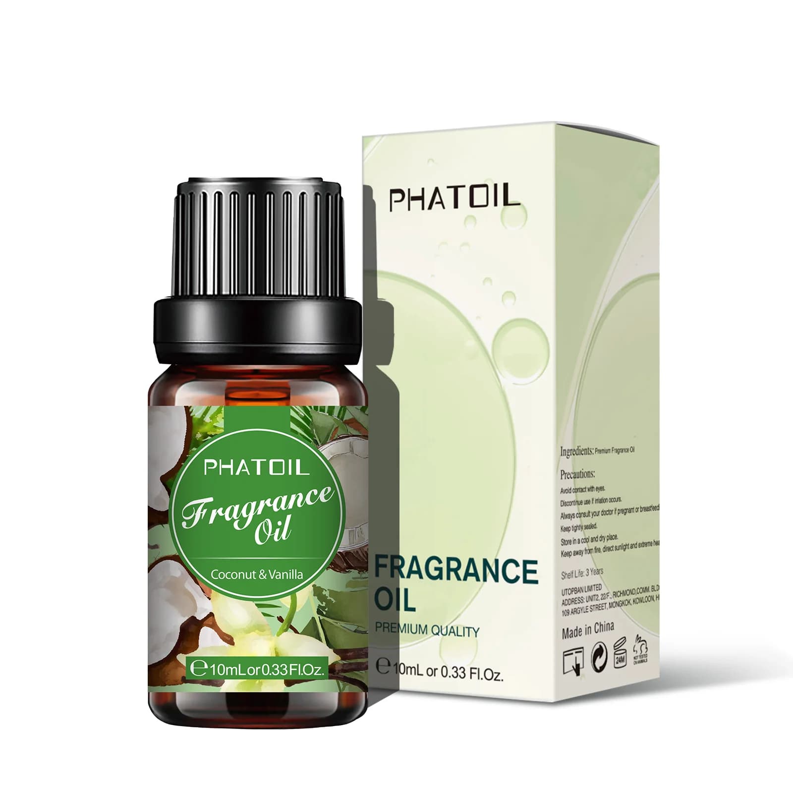 Masque diffuseur d'huile aromatique de parfum de noix de coco et de vanille