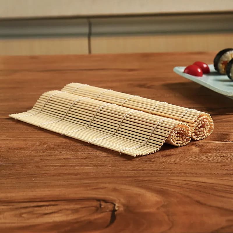 Kit de Fabrication de Sushi en Bambou : Moule à Rouleaux de Riz, Rouleau de Cuisine DIY, Spatule à Riz, Tapis à Sushi, Épandeur