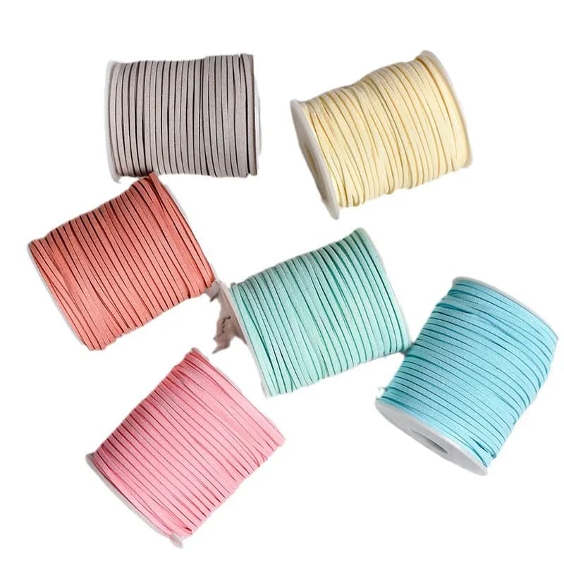 Ruban décoratif floral DIY de 45 m/rouleau, ruban en velours pour emballage de bijoux, fil, ficelle, cordon tressé en faux daim, cuir
