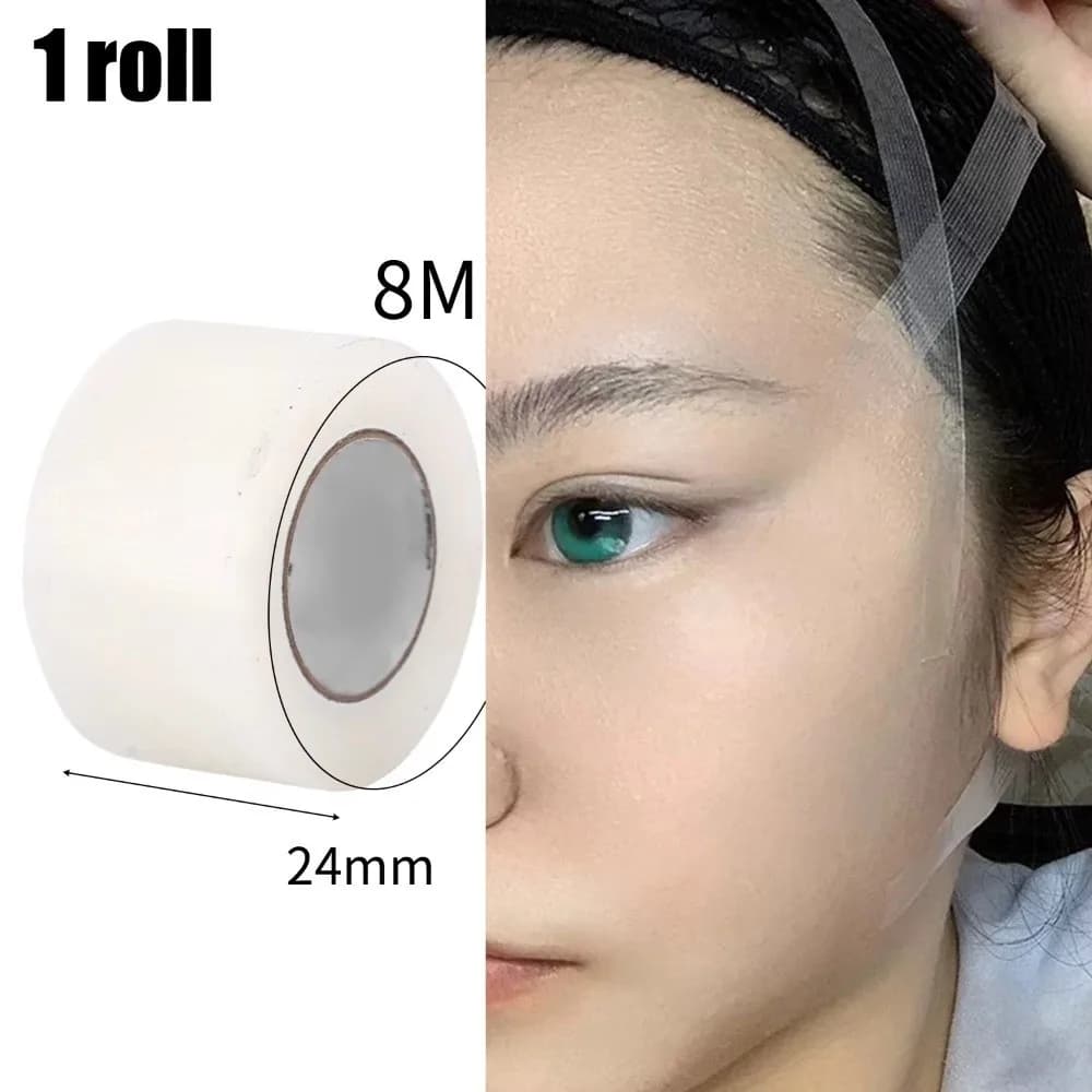 Ruban facial en PE de 8 m/rouleau, pour lifter les rides, ruban de maquillage pour cosplay, ruban professionnel respirant pour paupières doubles, outil de maquillage de beauté