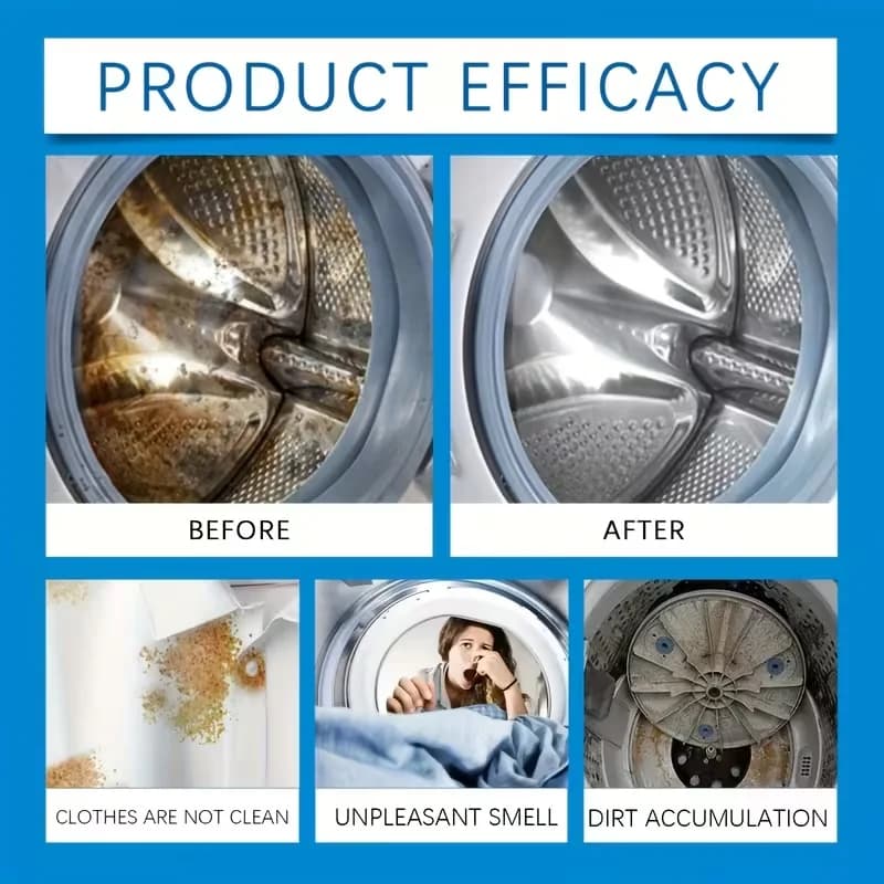 Nettoyeur en profondeur pour machine à laver – détergent écologique de 100 ml, détartrage universel et élimination des odeurs pour laveuse à charge avant et supérieure