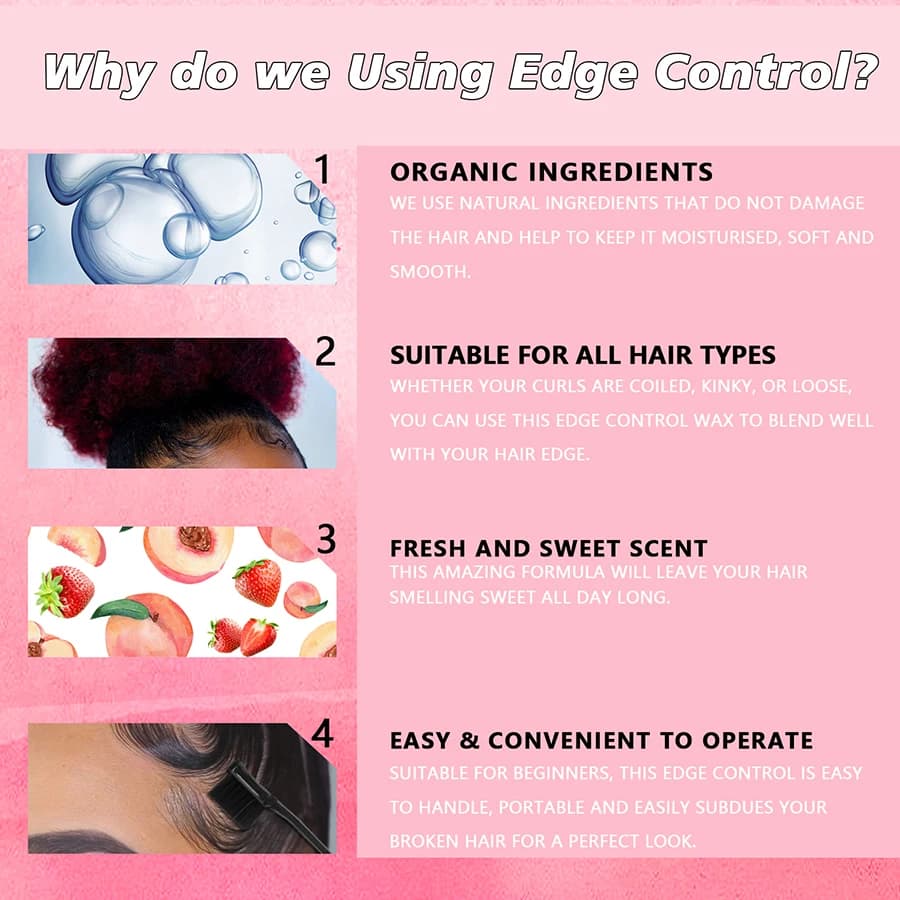 GOIPLE 30G contrôle des bords pour boucles 4C crème coiffante pour cheveux domine cassé et fixe Bang pommade Mini petit Gel pour cheveux