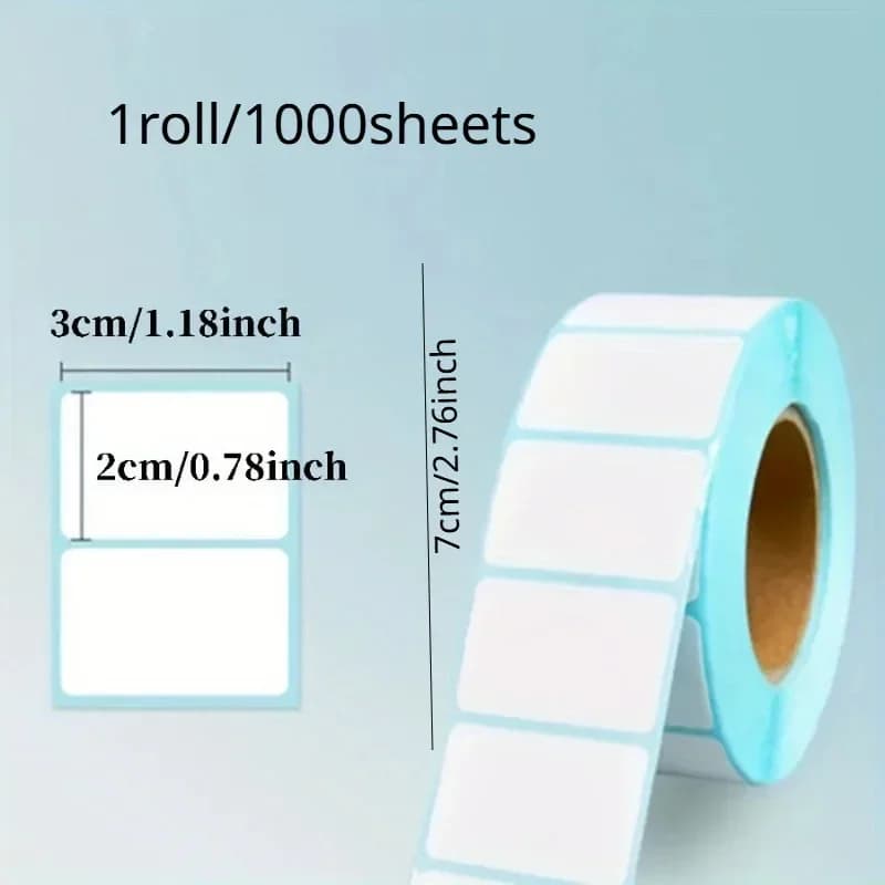 1 rouleau/1000 feuilles d'étiquettes auto-adhésives à usage général