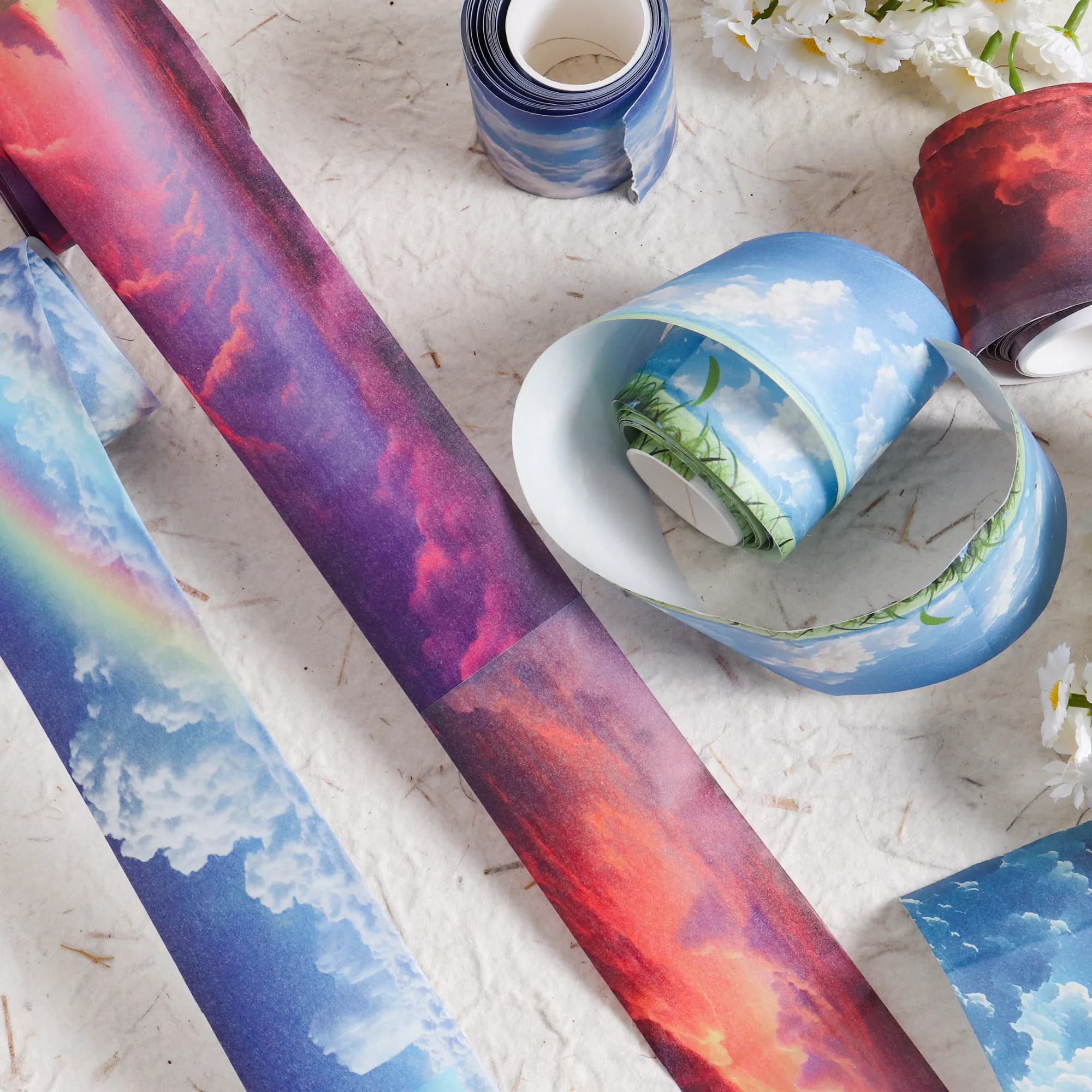 1 rouleau d'autocollants Washi, ruban sur le thème du ciel étoilé, pour l'artisanat d'art, l'artisanat de bricolage, la décoration de collage, les cadres photo et la décoration de cadeaux