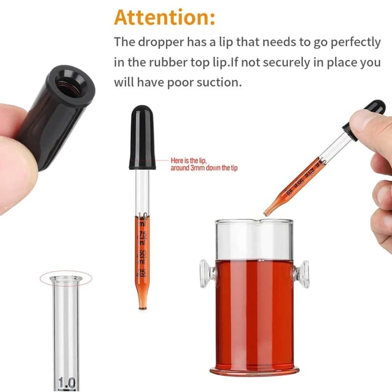 Pipettes compte-gouttes pour huiles essentielles, à pointe droite, à pointe Oblique, livraison directe