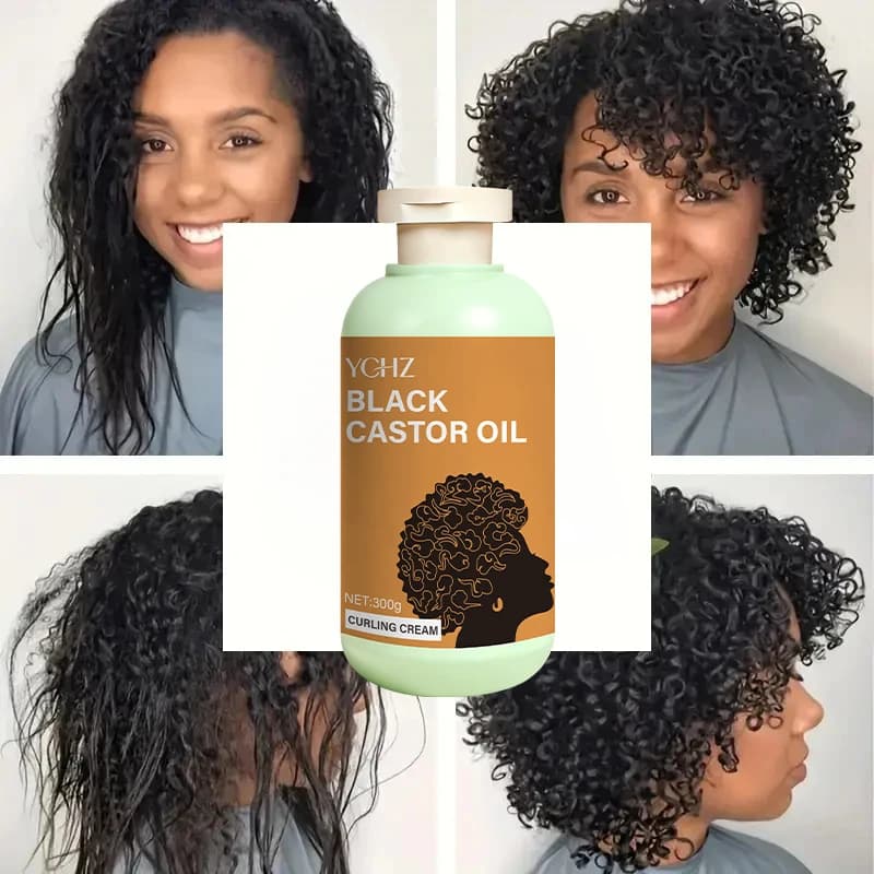 Crème coiffante pour cheveux bouclés, à l'huile d'argan marocaine, anti-frisottis longue durée, élastique et volumisante, hydratante et coiffante, adaptée aux types de cheveux ondulés et bouclés, unis