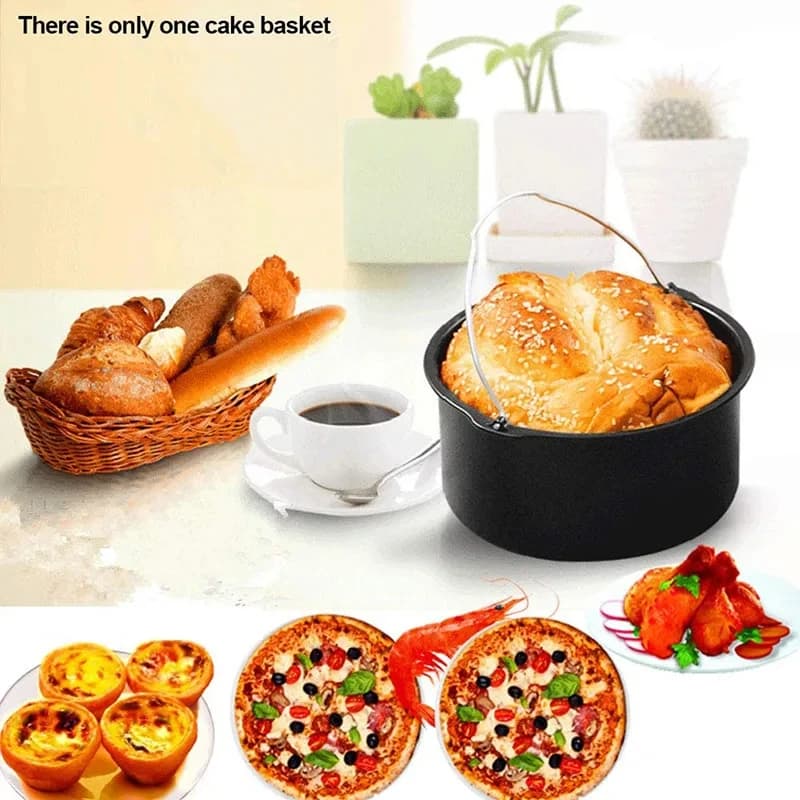 Grands accessoires pour friteuse à Air, four antiadhésif de 9/8/7 pouces, baril de gâteau, poêle de cuisson adaptée à la plupart des friteuses à air COSORI Gowise Phillips Ninja 3-7QT