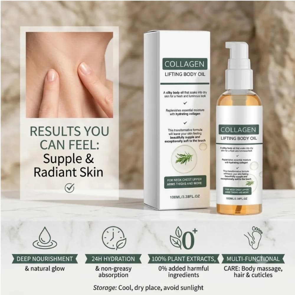 Huile Corporelle Éclatante 100ml – Sérum Réparateur Hydratant Intense – Huile de Massage Naturelle Nourrissante pour Peaux Sèches et Soins Capillaires – Offre Spéciale
